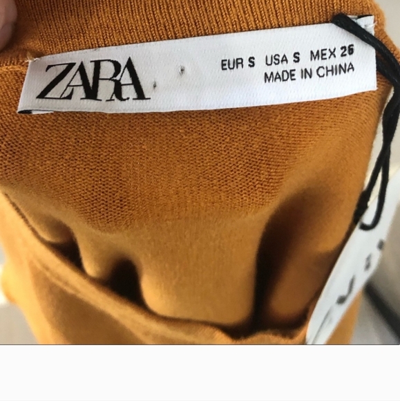 Zara mustard crew neck knit top - Picture 5 of 6
